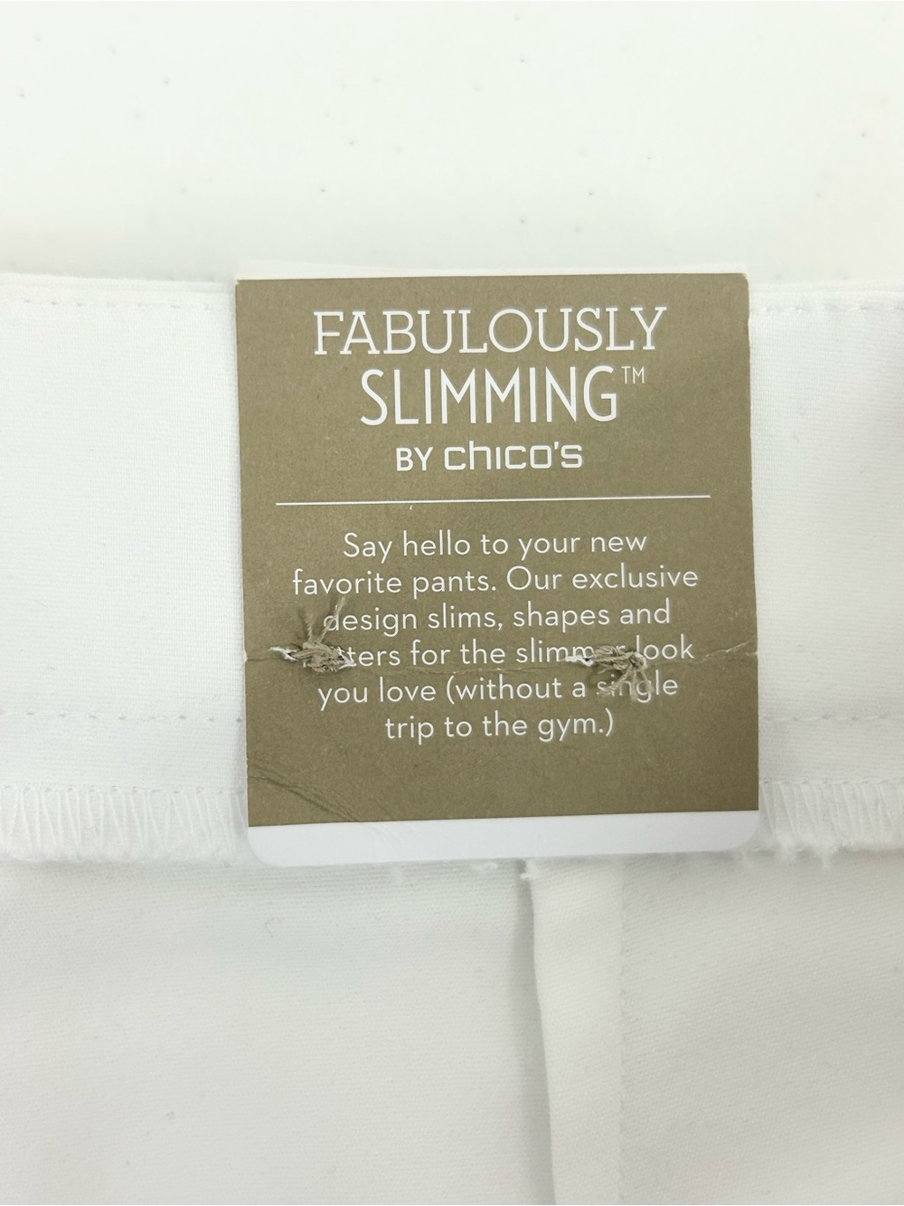 Chico’s Fabulously Slimming Darcy Optic White Ankle Pants Size 3 or US 16 - Picture 9 of 12